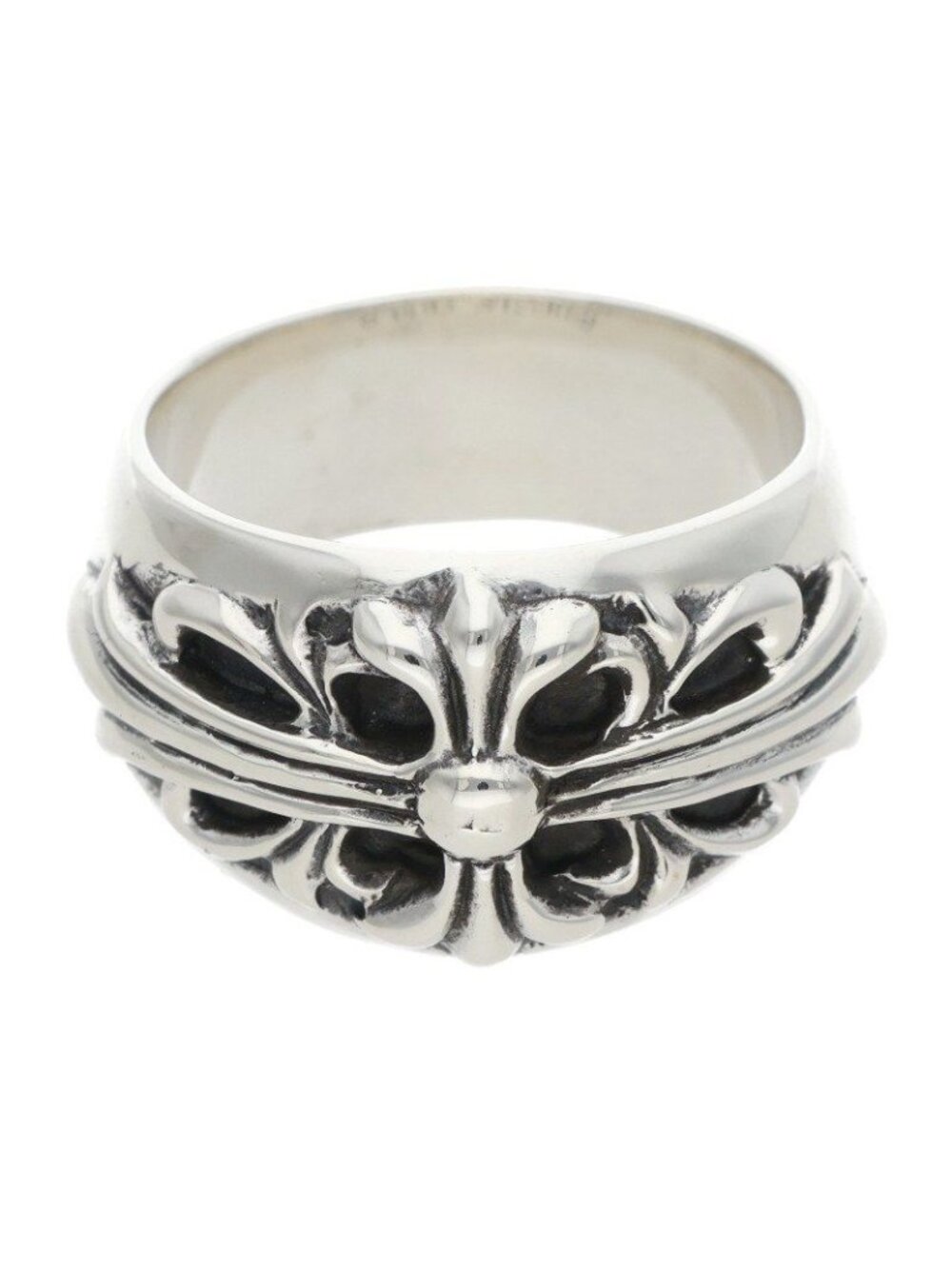 Chrome Hearts Flrl Floral Cross Silver Ring